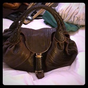 Brown Fendi Spy Bag